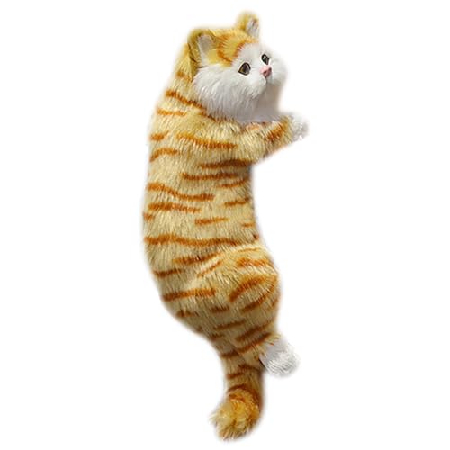 Plüsch-Kätzchen-Spielzeug zum Aufhängen – Imitation pelziger Katzen Dekorationen für Zuhause, Wanddisplay | Weiche, lebensechte Haustiermodell-Figur, künstliches Katzenzubehör, Geschenk für Plüsch-Kätzchen-Spielzeug zum Aufhängen – Imitation pelziger Katzen Dekorationen für Zuhause, Wanddisplay | Weiche, lebensechte Haustiermodell-Figur, künstliches Katzenzubehör, Geschenk für von ycezw