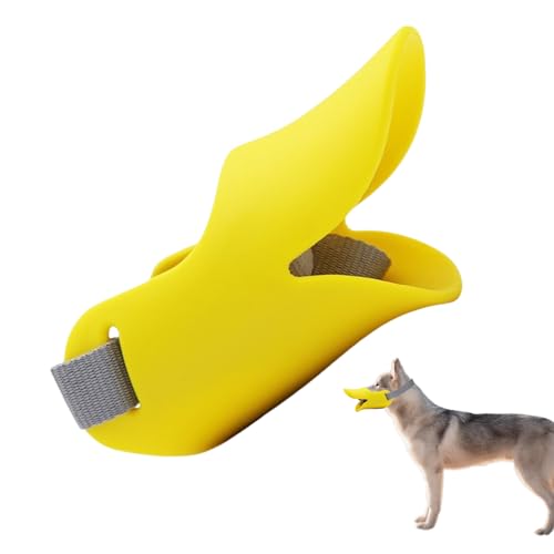 Verstellbarer Hundemuzle – Weiche Silikon-Mundabdeckung für Hunde – atmungsaktive und bequeme Passform | Trainingshilfe gegen Kratzer und Beißen, leichtes Balldesign von ycezw