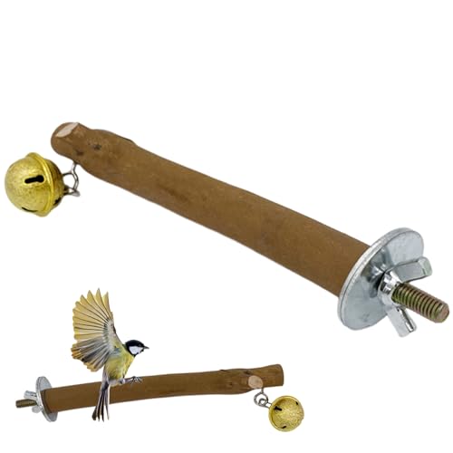 Vogelsitzstange – Nymphensittich-Sitzstange aus Holz, natürlicher Papagei, stehender Ast, Käfigzubehör, ideal für kleine Vögel, Papageien, Nymphensittiche und Volieren-Haustiere von ycezw