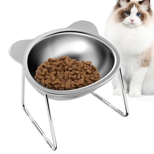 ycezw Erhöhter Futternapf für Katzen – erhöhte Futterschüssel für bequemes Füttern – Design mit 15 Grad Neigung zum Füttern von Haustieren für Katzen in Mo-Größe ycezw Erhöhter Futternapf für Katzen – erhöhte Futterschüssel für bequemes Füttern – Design mit 15 Grad Neigung zum Füttern von Haustieren für Katzen in Mo-Größe von ycezw