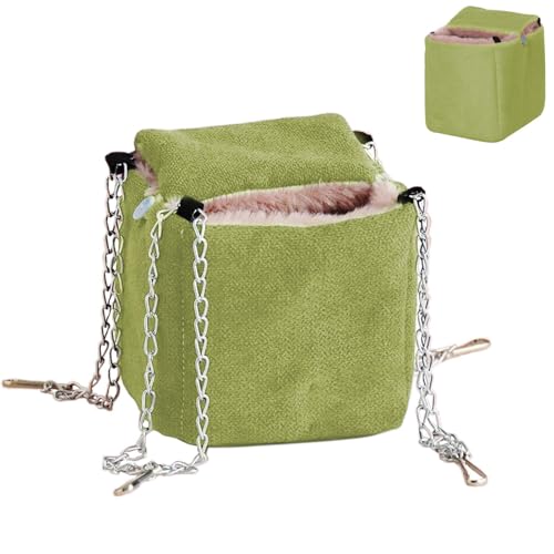 ycezw Hängematte für Kleintiere, Hängematte Sugar Glider, Frettchenbett, Eichhörnchennest, Hängematte, Chinchilla-Hängematte, Käfignest für Eichhörnchen, Hamsterschaukel, Käfigzubehör für von ycezw
