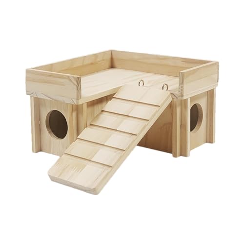 ycezw Hamsterhütte Holz – Hamsterhaus aus Holz – umweltfreundlich, unterhaltsame Hamsterhütte mit lustiger Kletterleiterrutsche, geheimer Peep-Schuppen für Zwergenrennmäuse ycezw Hamsterhütte Holz – Hamsterhaus aus Holz – umweltfreundlich, unterhaltsame Hamsterhütte mit lustiger Kletterleiterrutsche, geheimer Peep-Schuppen für Zwergenrennmäuse von ycezw