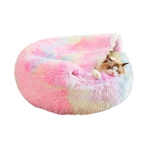 ycezw Hundebett, mittelgroße Hunde, Hundebett, Regenbogen, Katzenbett, Hunde-Donut-Bett, Haustiermöbel für Winter, Katze, kleine Hunde, Zuhause, drinnen ycezw Hundebett, mittelgroße Hunde, Hundebett, Regenbogen, Katzenbett, Hunde-Donut-Bett, Haustiermöbel für Winter, Katze, kleine Hunde, Zuhause, drinnen von ycezw