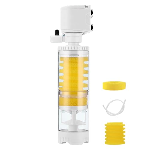 ycezw Interner Aquariumfilter – leistungsstarkes Schwammsystem, kompaktes Design, geräuscharm, Filter für Schildkrötentank mit verbesserter Sauerstoffversorgung für sauberes Wasser und einen gesunden ycezw Interner Aquariumfilter – leistungsstarkes Schwammsystem, kompaktes Design, geräuscharm, Filter für Schildkrötentank mit verbesserter Sauerstoffversorgung für sauberes Wasser und einen gesunden von ycezw