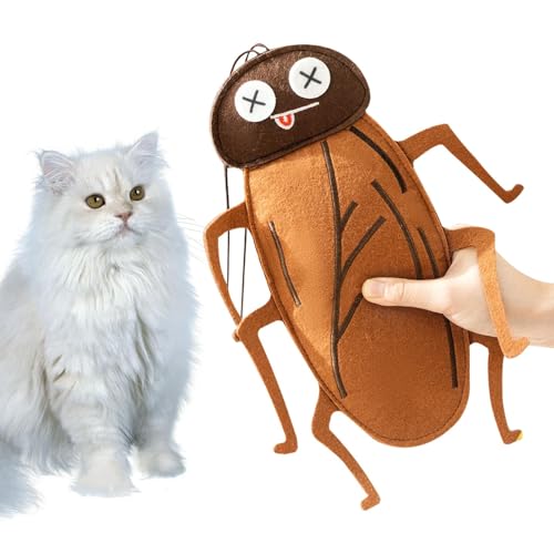 ycezw Kakerlakenspielzeug für Katzen, interaktives Katzenspielzeug aus Filz mit Katze und Glocke | Spielspielzeug für Katzen in Kakerlakenform für die Übung im Innenbereich, reduziert ycezw Kakerlakenspielzeug für Katzen, interaktives Katzenspielzeug aus Filz mit Katze und Glocke | Spielspielzeug für Katzen in Kakerlakenform für die Übung im Innenbereich, reduziert von ycezw
