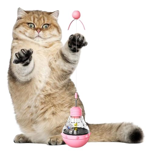 ycezw Katzen-Leckerli-Spender Spielzeug | Kätzchen-Zauberstab-Spielzeug mit LED-Licht | Katze Interaktives Spielzeug, Katzenfutter Ball Spender, Kätzchen Anreicherung Spielzeug von ycezw