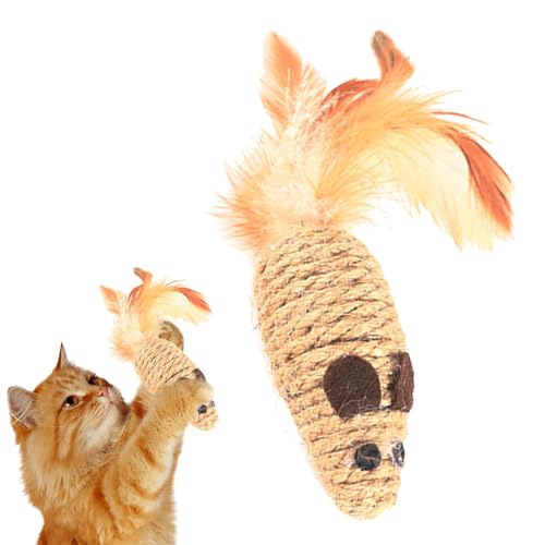 ycezw Katzenmäuse Spielzeug | Rassel Sound Seil Mäuse Katzenspielzeug - Quietschende Mäuse Katzenspielzeug, Katze Teaser Spielzeug, Flexible Katze Interaktives Federspielzeug für Katzen und Kätzchen ycezw Katzenmäuse Spielzeug | Rassel Sound Seil Mäuse Katzenspielzeug - Quietschende Mäuse Katzenspielzeug, Katze Teaser Spielzeug, Flexible Katze Interaktives Federspielzeug für Katzen und Kätzchen von ycezw