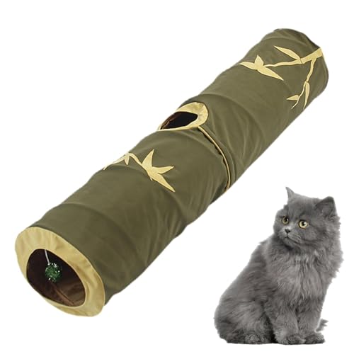 ycezw Katzentunnel für Indoor-Katzen | Spieltunnel für den Innenbereich, interaktives Tunnelrohr-Spielzeug | Tunnelschlauch-Spielzeug für den Innenbereich, Haustierrohr, Peek Loch, Katzenversteck von ycezw