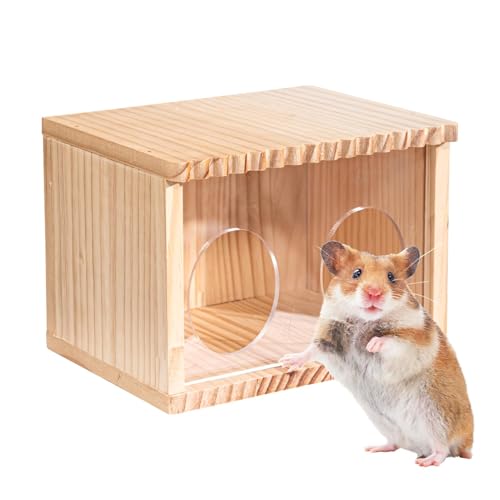 ycezw Rennmaushaus, Hamsterhaus - Rennmausverstecke mit transparenten Türen, kreative Chinchilla-Hütten, Käfigzubehör, Hamsterhäuser und Verstecke für kleine Haustiere ycezw Rennmaushaus, Hamsterhaus - Rennmausverstecke mit transparenten Türen, kreative Chinchilla-Hütten, Käfigzubehör, Hamsterhäuser und Verstecke für kleine Haustiere von ycezw