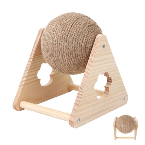 ycezw Sisal Ball, Cat Scratch Ball | Natürlicher Sisalball für Katzen | Stabile Unterhaltungssüppchen, lustiges interaktives Spielzeug für Kätzchen für draußen und innen von ycezw