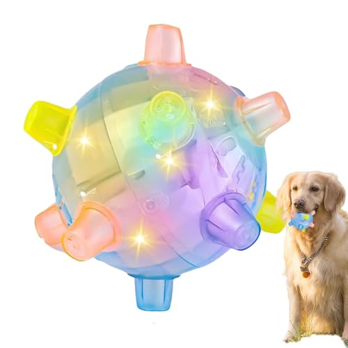 ycezw für Hunde, Sprungball für Hunde, automatisches, batteriebetrieben, bunter Aktivierungsball mit Licht und Musik ycezw für Hunde, Sprungball für Hunde, automatisches, batteriebetrieben, bunter Aktivierungsball mit Licht und Musik von ycezw