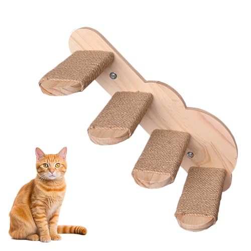 ycezw Wandschritte für Katzen im Innenbereich | Schwimmende Leiter aus Holz für Katzen zum Klettern, elegante und sichere Sitzstangen für Katzen im Schlafzimmer Wohnzimmer ycezw Wandschritte für Katzen im Innenbereich | Schwimmende Leiter aus Holz für Katzen zum Klettern, elegante und sichere Sitzstangen für Katzen im Schlafzimmer Wohnzimmer von ycezw