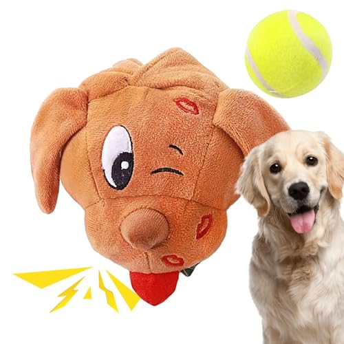 ycezw Welpen-Zahnspielzeug – Plüsch-Trainings-Hundespielzeug mit Tennisball, weich, bissfest, Zahnreinigung, Kauspielzeug für Langeweile und Stimulation ycezw Welpen-Zahnspielzeug – Plüsch-Trainings-Hundespielzeug mit Tennisball, weich, bissfest, Zahnreinigung, Kauspielzeug für Langeweile und Stimulation von ycezw