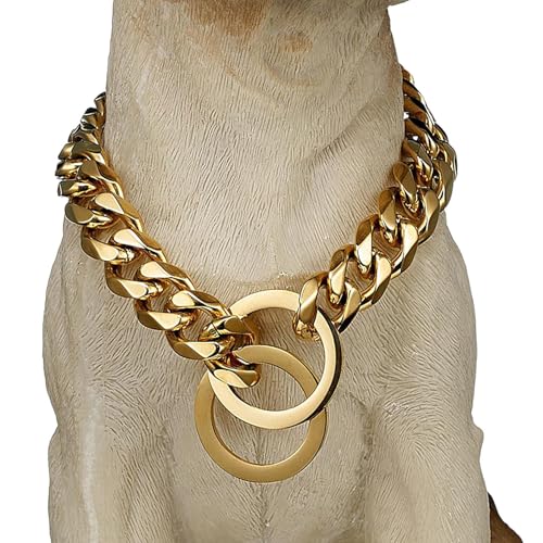 ycezw Würgerhalsband für Hunde – Anti-Zughalsband für Hunde, 86 cm, robuste Edelstahlkette, geeignet für den Hals von 76 cm, Sicherheit, Korrektur des Verhaltens von kleinen und großen Rassen ycezw Würgerhalsband für Hunde – Anti-Zughalsband für Hunde, 86 cm, robuste Edelstahlkette, geeignet für den Hals von 76 cm, Sicherheit, Korrektur des Verhaltens von kleinen und großen Rassen von ycezw