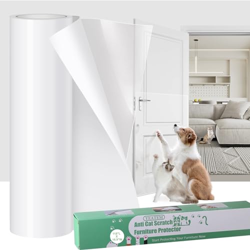 yeatem Dicker Anti-Kratz-Möbelschutz, 305 x 43 cm, einseitig, klebrig, Couch-Eckenschutz für Katzen, erweiterte Größe, schützt mehr Möbel, Katzenschutzband yeatem Dicker Anti-Kratz-Möbelschutz, 305 x 43 cm, einseitig, klebrig, Couch-Eckenschutz für Katzen, erweiterte Größe, schützt mehr Möbel, Katzenschutzband von yeatem