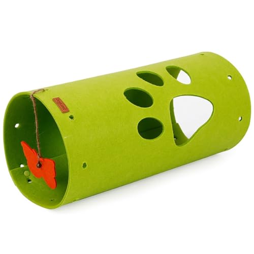 2-in-1-Tunnel, dicker Filz, atmungsaktiv und leicht, Haustierversteck, interaktiv, zusammenklappbar 2-in-1-Tunnel, dicker Filz, atmungsaktiv und leicht, Haustierversteck, interaktiv, zusammenklappbar von yeeplant