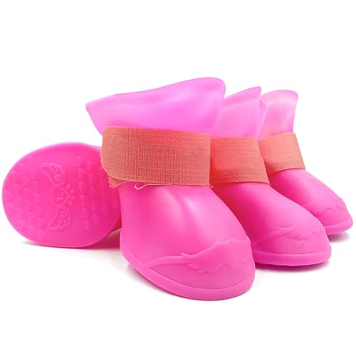 4 x Silikon-Regenstiefel: wasserdicht, atmungsaktiv und rutschfest, verstellbare Haustierpfotenschutz für kleine bis mittelgroße Hunde 4 x Silikon-Regenstiefel: wasserdicht, atmungsaktiv und rutschfest, verstellbare Haustierpfotenschutz für kleine bis mittelgroße Hunde von yeeplant