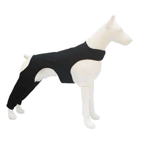 Beinbandage für kleine Hunde – Hinterbeinschutzmanschette für die Genesung nach Operationen, Wundheilung, atmungsaktive Polyester-Haustierunterstützung (Schwarz, S) von yeeplant