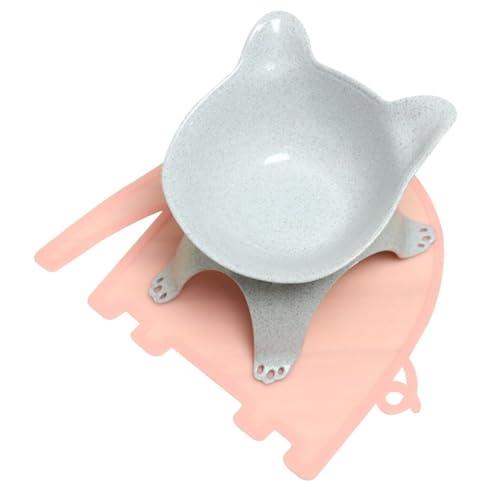 Cartoon Universal Erhöhter Futternapf für Haustiere mit waschbarem, wiederverwendbarem Ständer und Futtermatte für Katzen und Welpen Cartoon Universal Erhöhter Futternapf für Haustiere mit waschbarem, wiederverwendbarem Ständer und Futtermatte für Katzen und Welpen von yeeplant