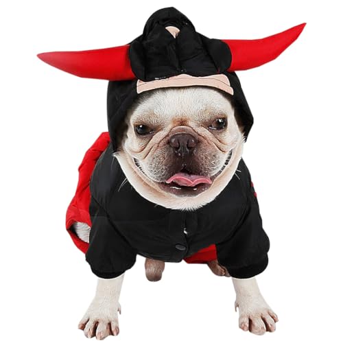 Cosplay-Hunde-Party-Kostüm, dicker Bullen-Wintermantel für Haustiere, Halloween, Weihnachten, Cosplay von yeeplant
