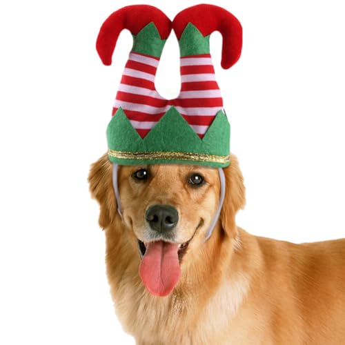 Elastische, verstellbare süße Hundemütze – dekoratives entzückendes Weihnachtskostüm für Haustiere von yeeplant