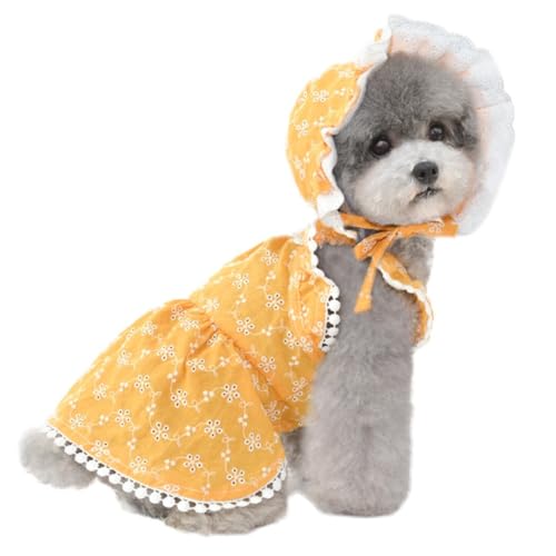 Elegantes Kleid mit Rüschenärmeln und Blumenmuster, waschbar, für Hunde, Sommerkleidung, Kätzchen, Party, Outfit, Haustier, Blume, hohl Elegantes Kleid mit Rüschenärmeln und Blumenmuster, waschbar, für Hunde, Sommerkleidung, Kätzchen, Party, Outfit, Haustier, Blume, hohl von yeeplant