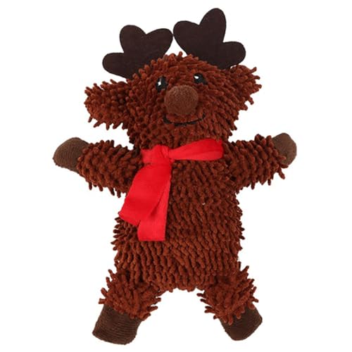Entzückendes Weihnachtsmann-Plüschspielzeug für Hunde, lustiger Elch und weicher Schneemann Cartoon Quietschendes interaktives Welpen-Zahnspielzeug Entzückendes Weihnachtsmann-Plüschspielzeug für Hunde, lustiger Elch und weicher Schneemann Cartoon Quietschendes interaktives Welpen-Zahnspielzeug von yeeplant
