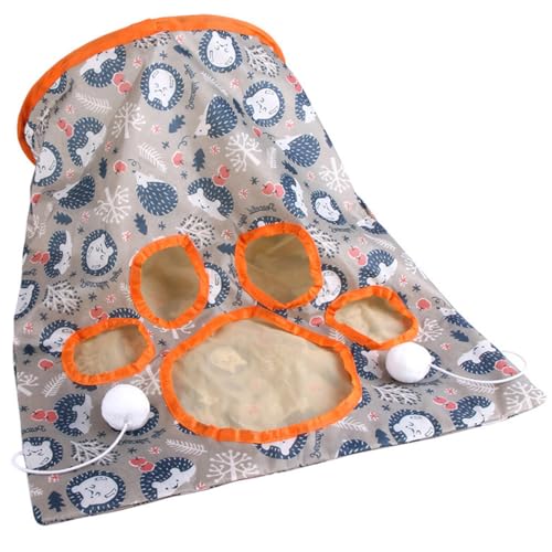 Faltbarer Katzentunnel Knistern mit Spielzeugmaus: leichter tragbarer Katzenschlafsack und Heimhaustierspiel von yeeplant