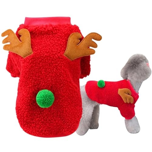 Festliche, handgefertigte Weihnachtsbekleidung mit 2 Beinen, Elch, Hundekleidung, Tierparty-Outfit von yeeplant