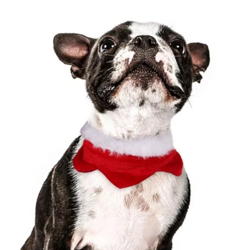 Festlicher warmer Plüsch-Schal für Cosplay, Kostüm, Katze, Kätzchen, Haustier-Outfit, Lätzchen, gemütliches Weihnachtsfest von yeeplant