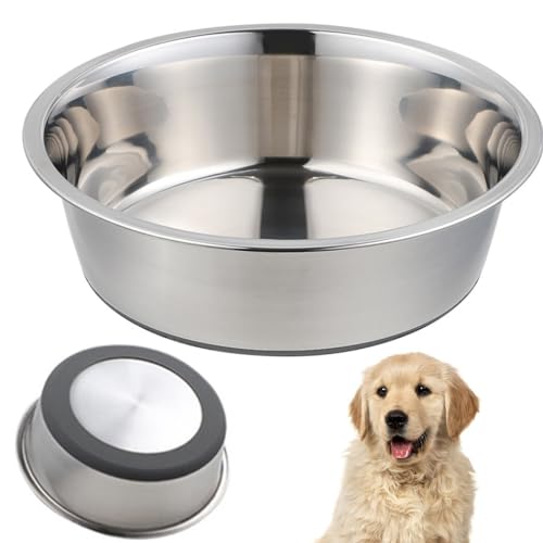 Futternapf für Hunde und Katzen, Edelstahl, große Silikonbasis, nahtlos, auslaufsicher, Futternapf für Welpen und Kätzchen, einfaches Design für einfache Mahlzeiten Futternapf für Hunde und Katzen, Edelstahl, große Silikonbasis, nahtlos, auslaufsicher, Futternapf für Welpen und Kätzchen, einfaches Design für einfache Mahlzeiten von yeeplant