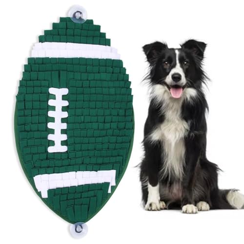 Große Rugby-förmige rutschfeste Schnüffelmatte für Hunde – interaktives, weiches Beißspiel für Indoor-Fütterung und Spaß von yeeplant