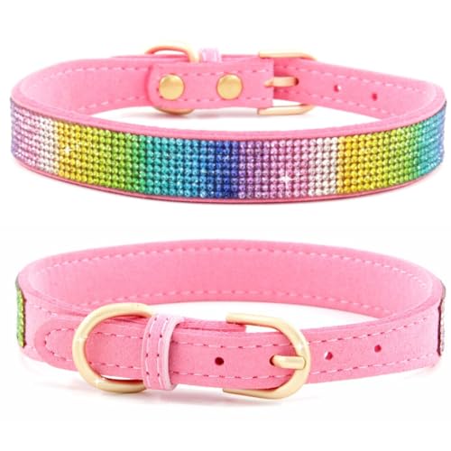 Halsreif für Hunde und Katzen, elastisch, glitzernd, modisch, weicher Strass, verstellbar, niedlich, bunt, Haustierhalsband Halsreif für Hunde und Katzen, elastisch, glitzernd, modisch, weicher Strass, verstellbar, niedlich, bunt, Haustierhalsband von yeeplant