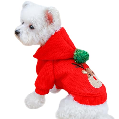 Handgefertigter modischer Hunde-Kapuzenpullover für den Urlaub, atmungsaktiv, Weihnachts-Kleidung, dekorativer Pullover Handgefertigter modischer Hunde-Kapuzenpullover für den Urlaub, atmungsaktiv, Weihnachts-Kleidung, dekorativer Pullover von yeeplant
