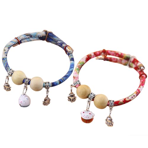 Hundehalsband aus Kampferholz mit Charm, verstellbar, schön, modisch, für Geburtstage, Festivals, 2 Stück Hundehalsband aus Kampferholz mit Charm, verstellbar, schön, modisch, für Geburtstage, Festivals, 2 Stück von yeeplant