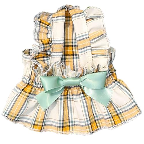 Hundekleid, atmungsaktiv, kariert, Polyester, dekorativ, verstellbar, Kätzchenrock, Schleife, weich, für Partys und Haustiere Hundekleid, atmungsaktiv, kariert, Polyester, dekorativ, verstellbar, Kätzchenrock, Schleife, weich, für Partys und Haustiere von yeeplant