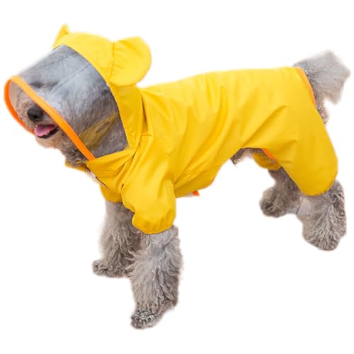 Hundeponcho mit Kapuze, atmungsaktiv, wasserdicht, Cartoon, einzigartiger Hunde-Regenmantel zum Spielen von yeeplant