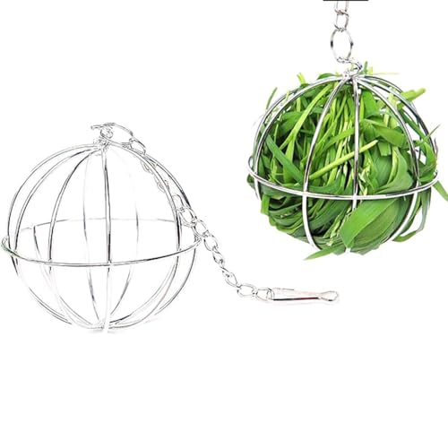 Kaninchen-Futterball aus Edelstahl, niedlicher, rostfreier Grasrahmen, bissfest und leicht, für den Innenbereich von yeeplant