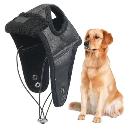 Klassischer warmer winddichter weicher Kunstleder-Hunde-Trapperhut mit Ohrenklappen, rutschfest und waschbar von yeeplant