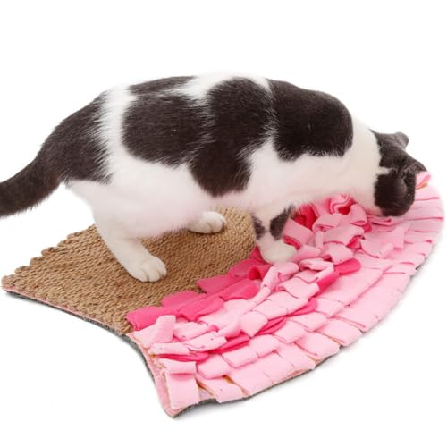 Kratzmatte, tragbar, lustig, Stress, Komfort, rutschfest, wiederverwendbar, natürliche Schnüffelmatte für Katzen, Größe M, S Kratzmatte, tragbar, lustig, Stress, Komfort, rutschfest, wiederverwendbar, natürliche Schnüffelmatte für Katzen, Größe M, S von yeeplant