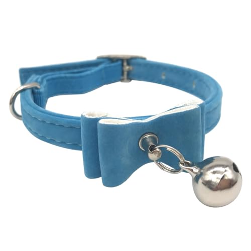 Metallglocke, leichtes Kätzchenhalsband mit verstellbarer, atmungsaktiver Stoffschleife in einfarbiger Farbe, dekoratives, schlichtes Design Metallglocke, leichtes Kätzchenhalsband mit verstellbarer, atmungsaktiver Stoffschleife in einfarbiger Farbe, dekoratives, schlichtes Design von yeeplant