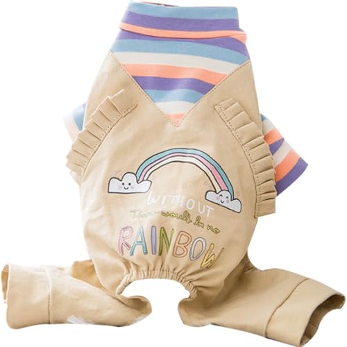 Modischer Winter-Overall mit Regenbogenstreifen für Haustiere – Katze und Welpen, wiederverwendbare Outfits, Overalls Modischer Winter-Overall mit Regenbogenstreifen für Haustiere – Katze und Welpen, wiederverwendbare Outfits, Overalls von yeeplant