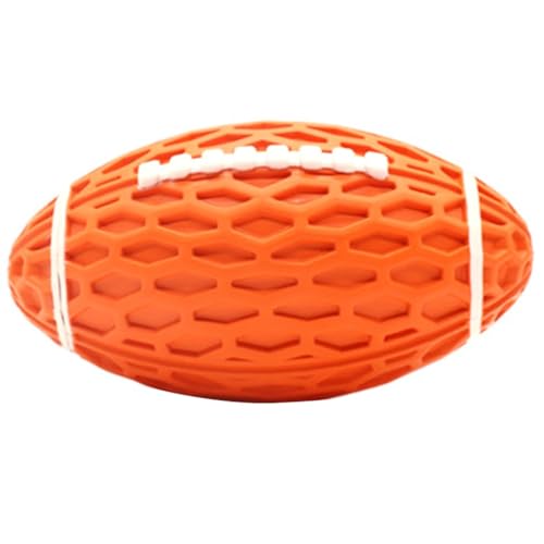 Outdoor Rugby Dog Chew Toy: Squeaky Rubber Tething Toy for Puppy Small Medium and Large Dogs von yeeplant