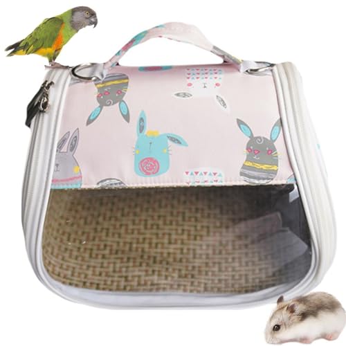 Reisetasche für Kleintiere: atmungsaktiv, kühlend und leicht, mit Reißverschluss, niedliches, dickes Design, transparent von yeeplant
