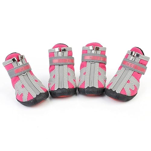 Verstellbare, rutschfeste, wasserdichte, atmungsaktive, weiche Sneaker-Schuhe für Hunde, 4 Stück Verstellbare, rutschfeste, wasserdichte, atmungsaktive, weiche Sneaker-Schuhe für Hunde, 4 Stück von yeeplant