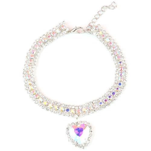 Verstellbare Halskette mit Strass-Herzanhänger: dekoratives und niedliches Haustier-Hals-Accessoire, ideal für Thanksgiving und tägliche Spaziergänge Verstellbare Halskette mit Strass-Herzanhänger: dekoratives und niedliches Haustier-Hals-Accessoire, ideal für Thanksgiving und tägliche Spaziergänge von yeeplant