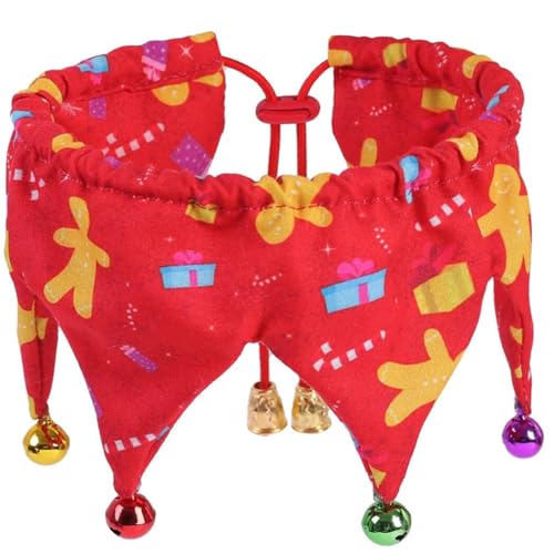 Verstellbares Haustier-Urlaubszubehör mit Glocke, niedliches lustiges Weihnachtskleid, Kätzchen-Kostüm, Indoor-Kragen von yeeplant