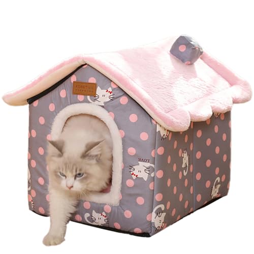 Warmes Kätzchen-Versteck – Plüsch, waschbar, und Thermo-Katzenbett, Höhle mit Kissen, große gemütliche Ruhefläche für Katzen Warmes Kätzchen-Versteck – Plüsch, waschbar, und Thermo-Katzenbett, Höhle mit Kissen, große gemütliche Ruhefläche für Katzen von yeeplant