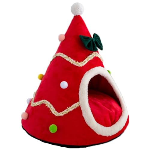 Warmes und weiches Welpenhöhlenbett - kegelförmiges Weihnachtsdekonest für Haustiere Warmes und weiches Welpenhöhlenbett - kegelförmiges Weihnachtsdekonest für Haustiere von yeeplant