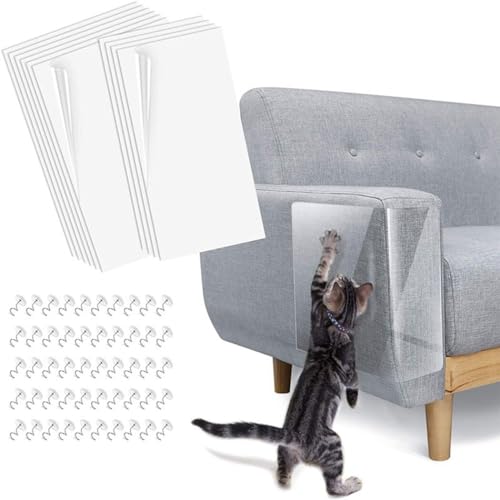 Weicher Kunststoff-Möbelschutz für Katzenkratzen, transparenter Schutz mit Drehstift, leicht, wiederverwendbar, für Zuhause und drinnen von yeeplant
